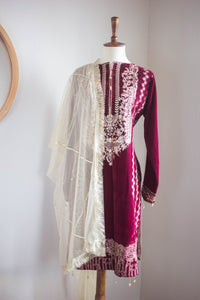 Vital Maroon Shirt - Sanyra | Ethnic designer clothing