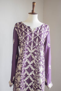 Grape Fuzz Shirt - Sanyra | Ethnic designer clothing