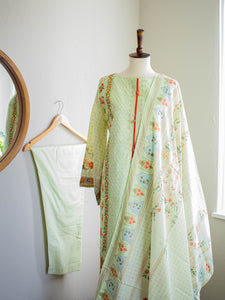 3PC Neon Mint (S20) - Sanyra | Ethnic designer clothing