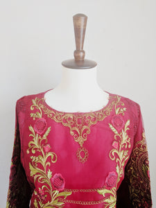 Red Fantasy Shirt - Sanyra | Ethnic designer clothing